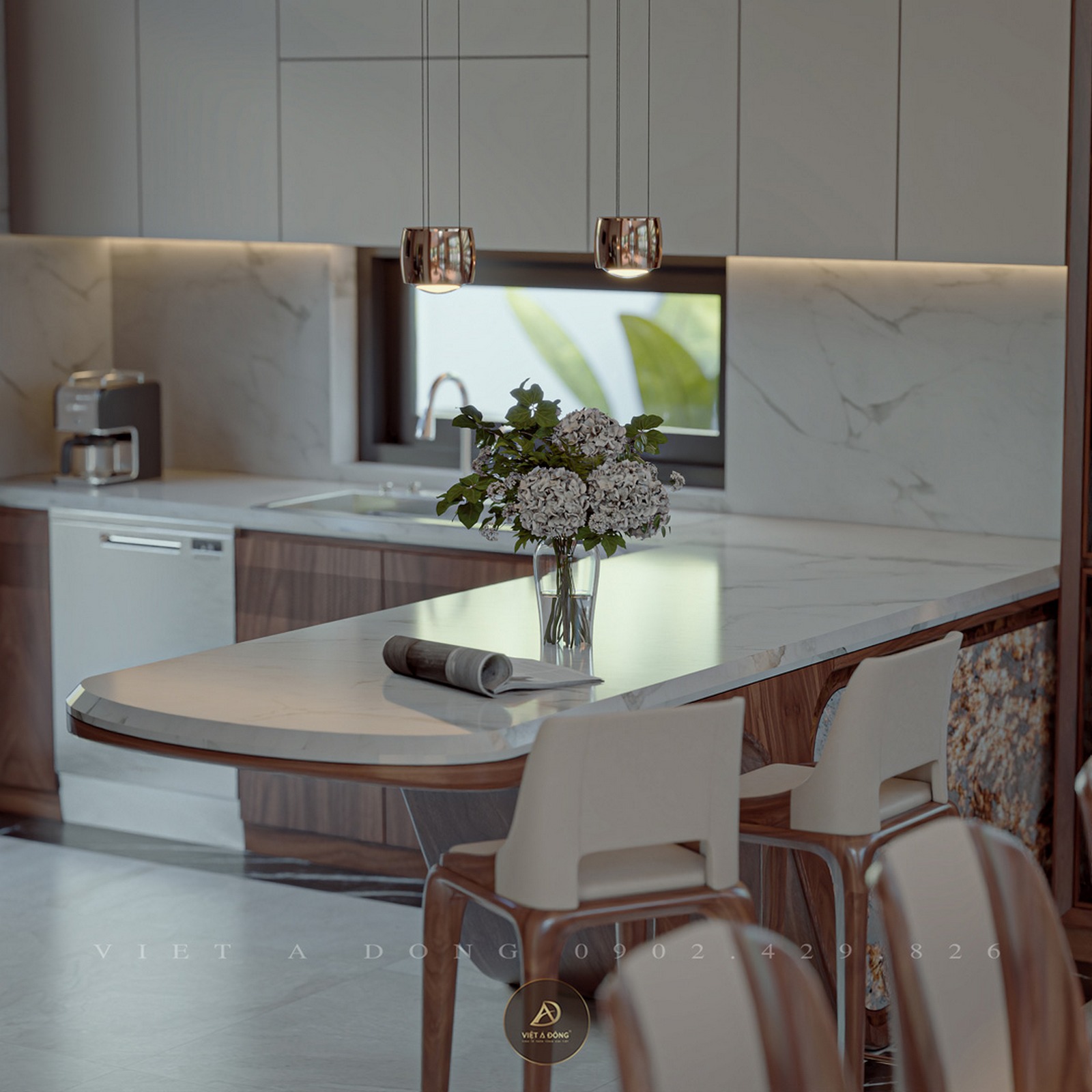 đảo bếp là điểm nhất trong phòng bếp