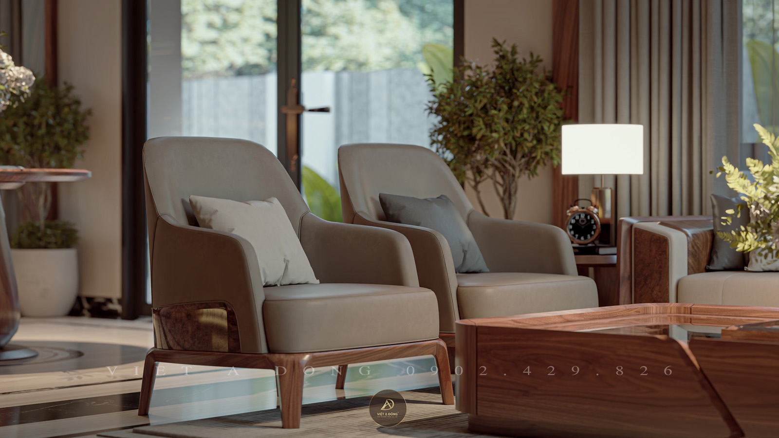 điểm nhấn tinh tế cho phòng khách