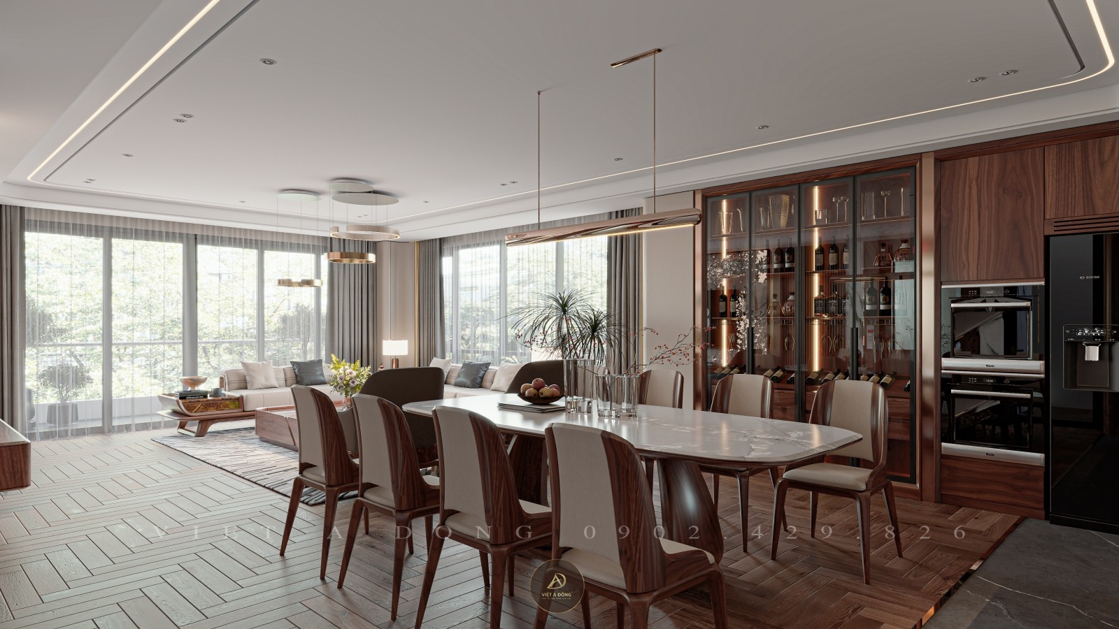 bàn ăn gỗ óc chó