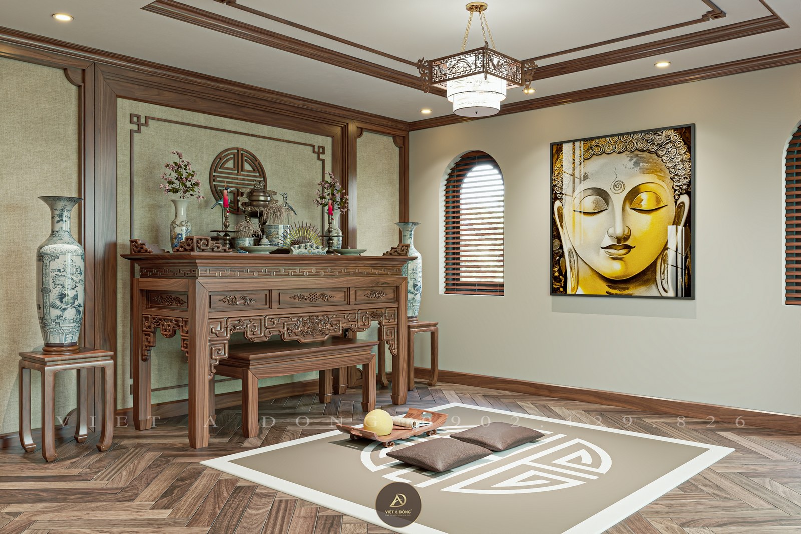 giá bàn thờ gỗ óc chó