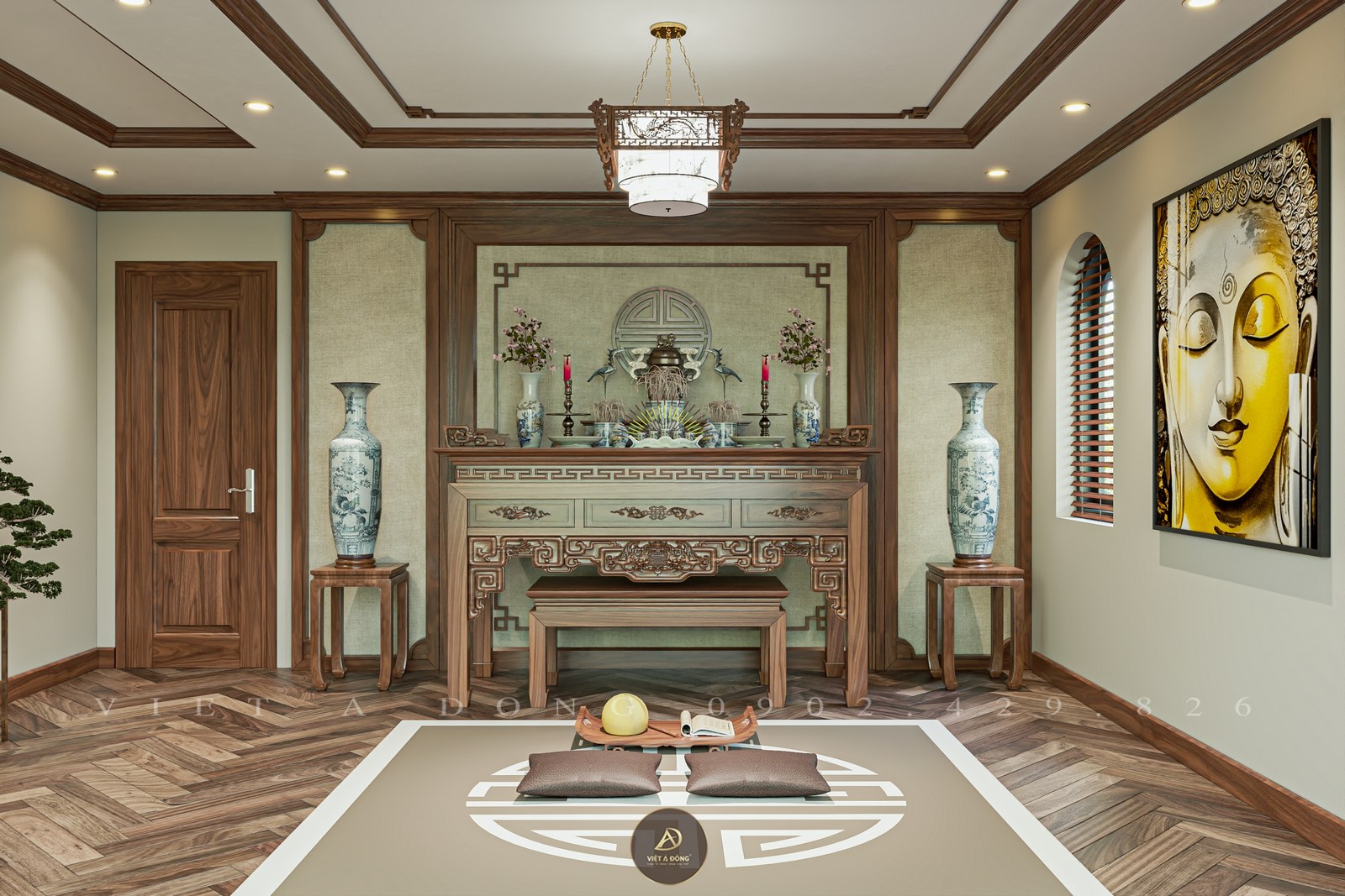 giá bàn thờ gỗ óc chó