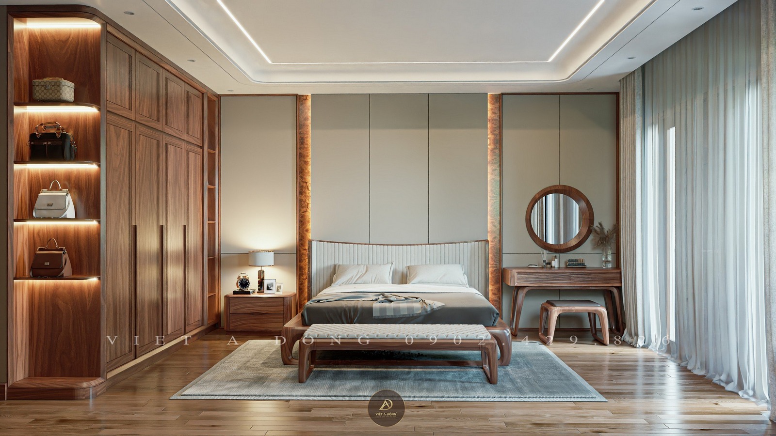 màu sắc tự nhiên của gỗ óc chó