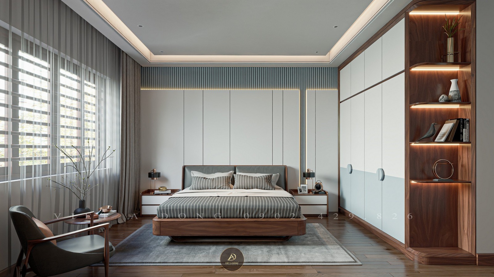 giường ngủ gỗ óc chó