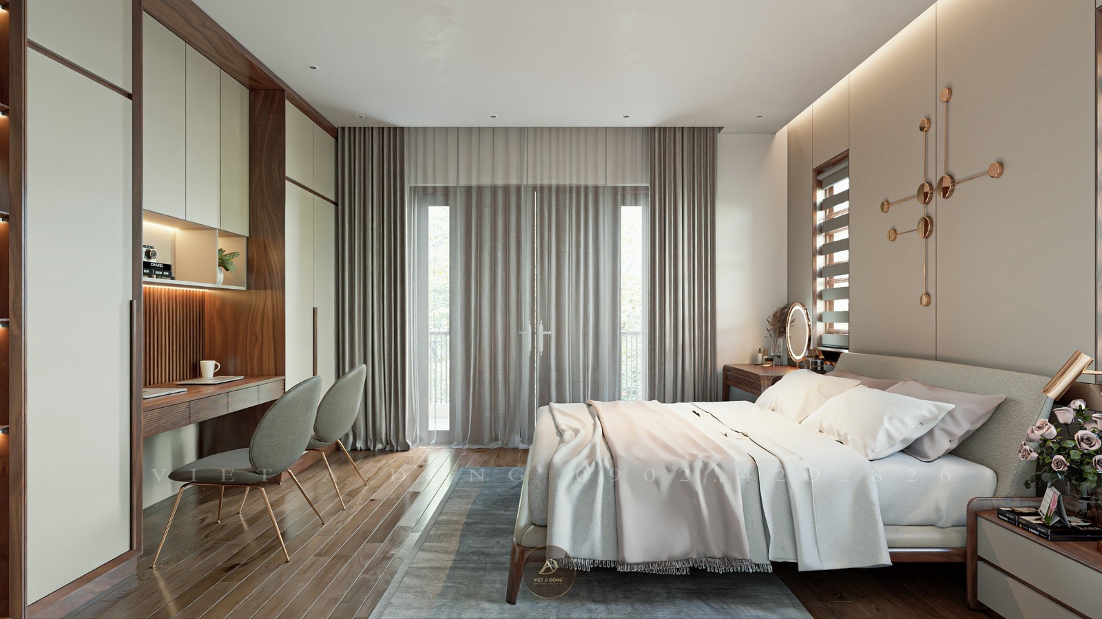 phòng ngủ thể hiện gu thẩm mỹ