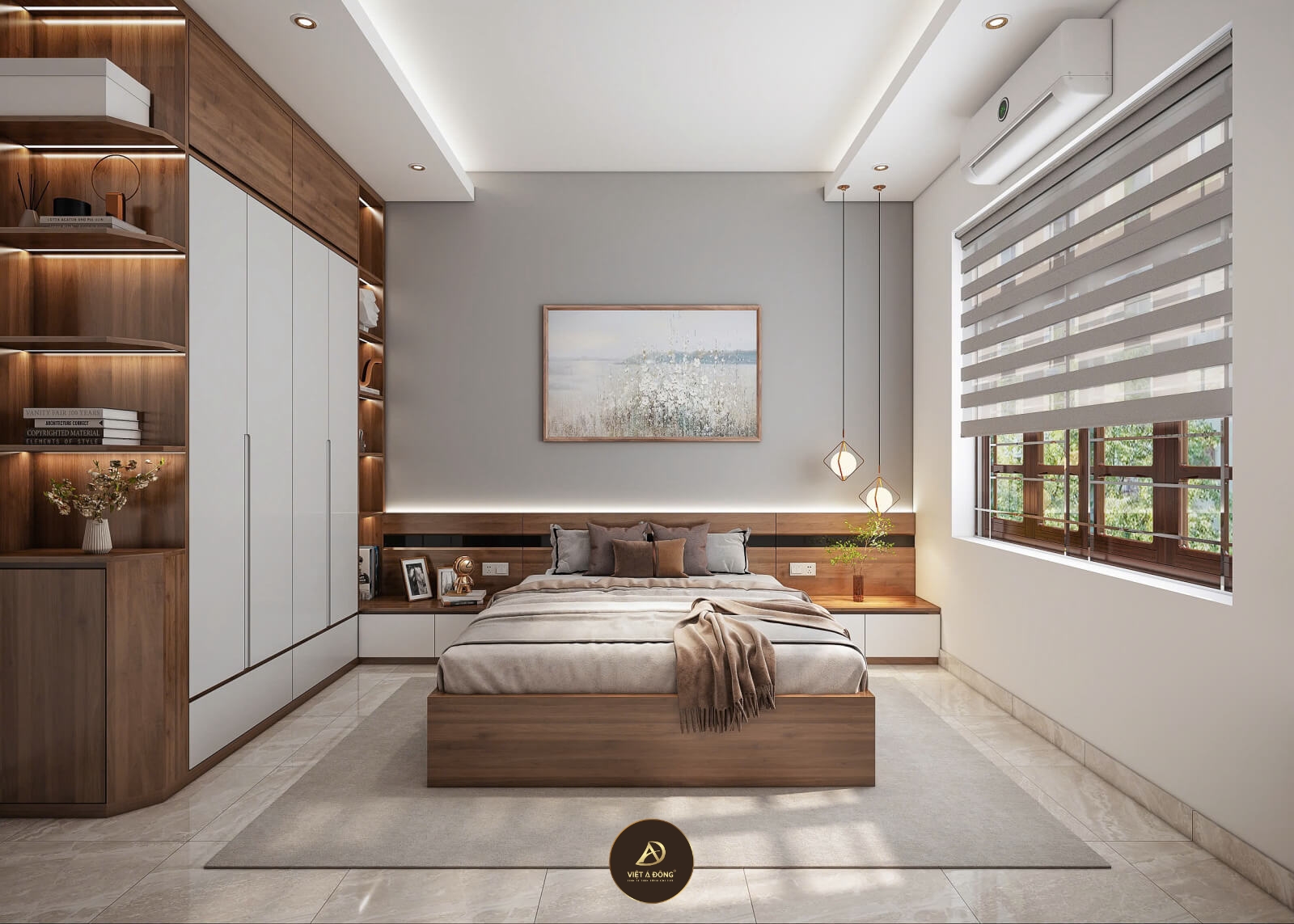 nét đẹp của giường gỗ óc chó