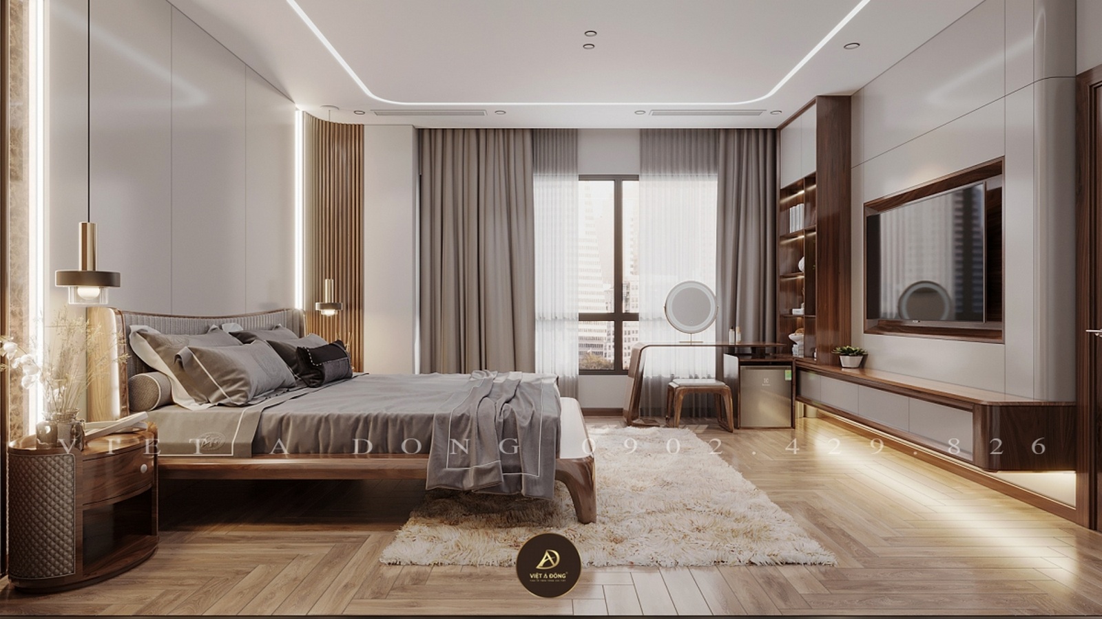 giường gỗ óc chó