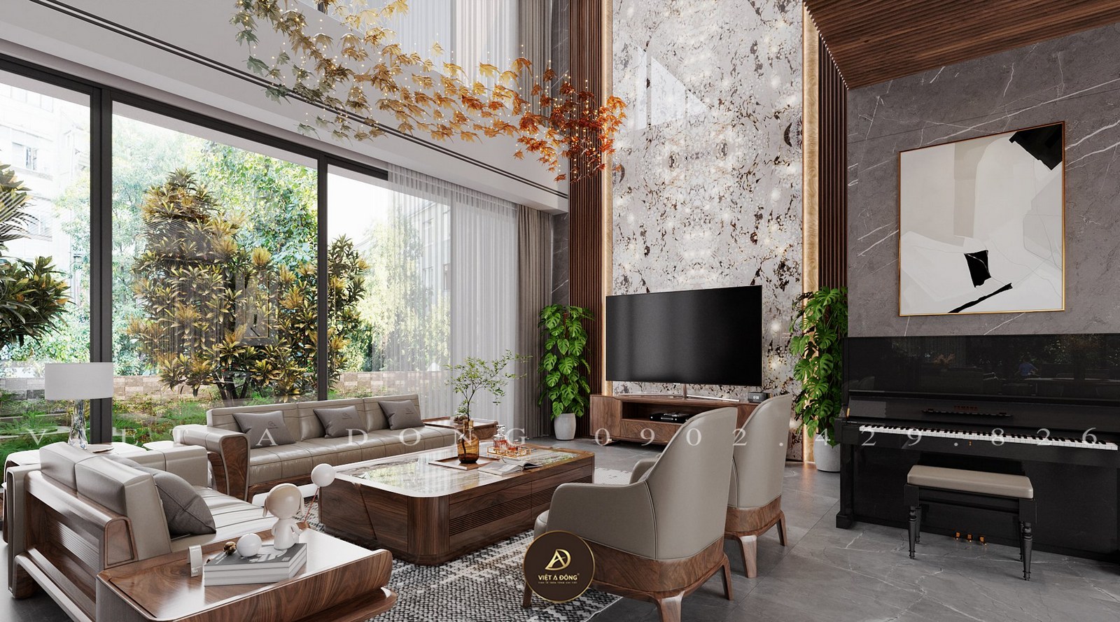 bàn trà gỗ óc chó