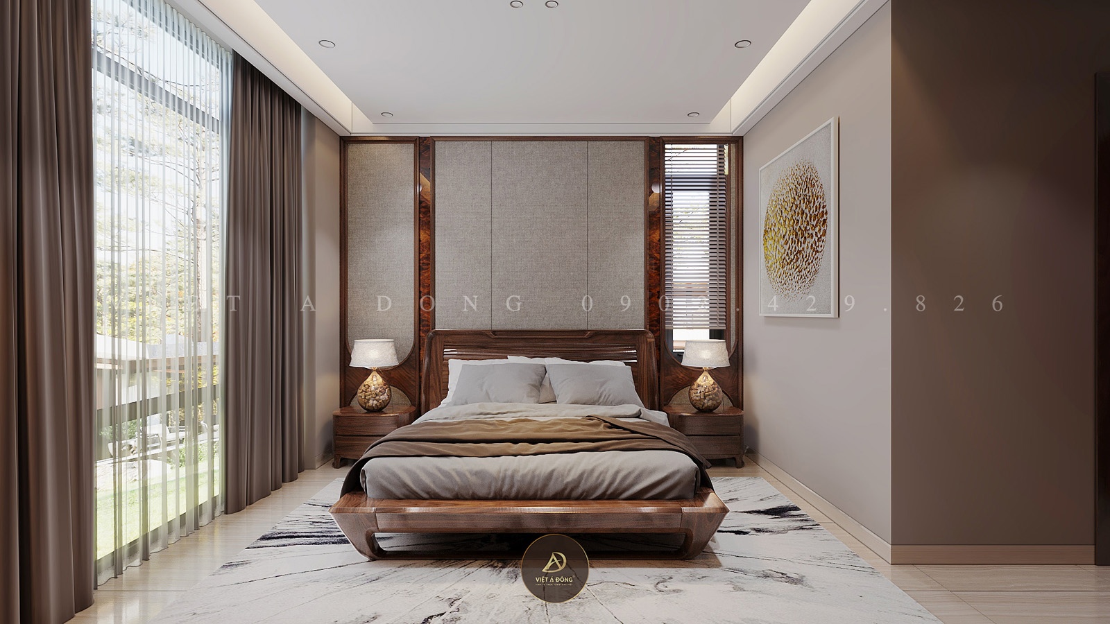 Giải pháp thi công nội thất gỗ óc chó chuẩn tại Việt Á Đông