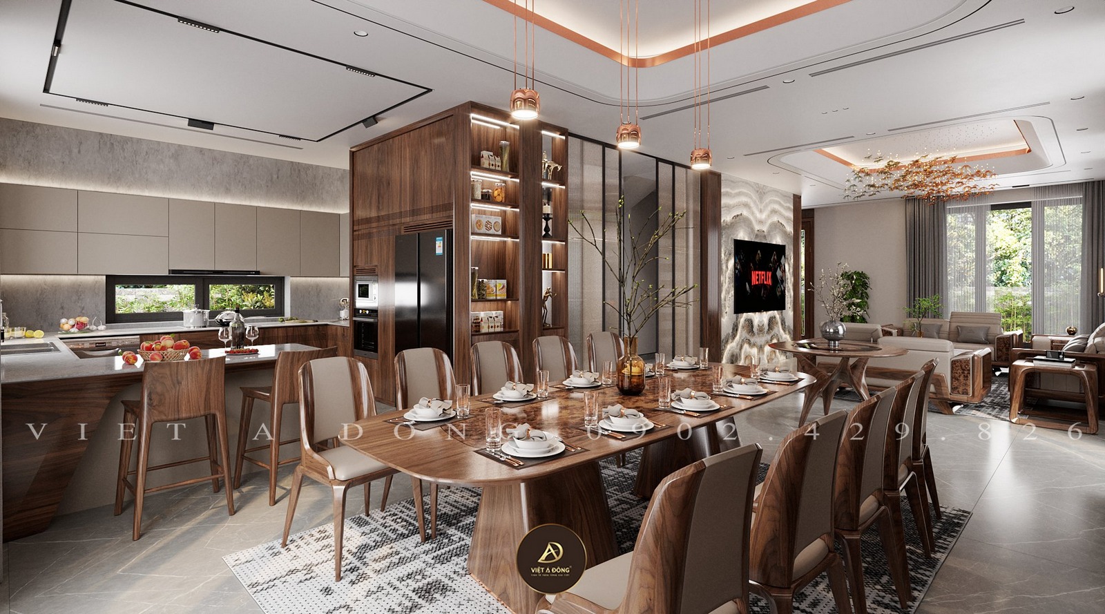 phòng bếp nhà phố