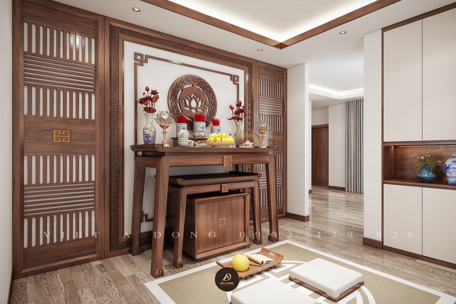 mẫu tủ thờ hiện đại