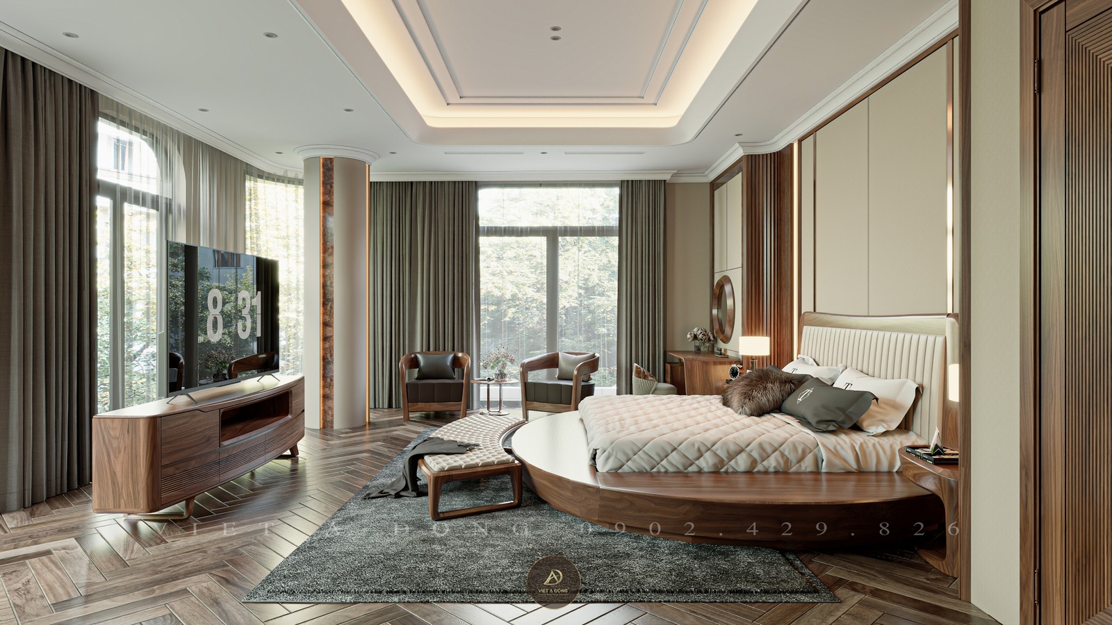 mẹo vệ sinh kệ tivi gỗ óc chó