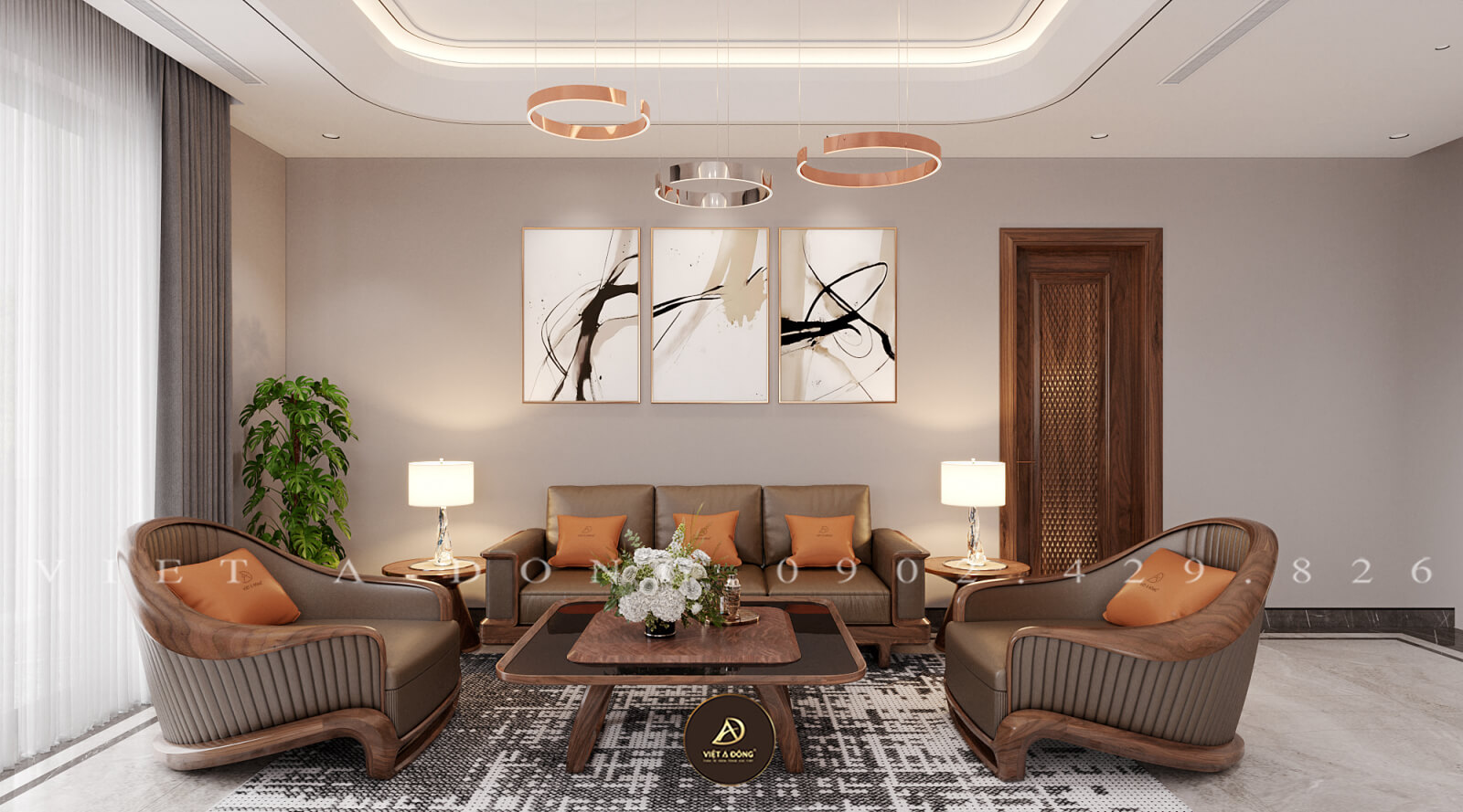 không gian trong nhà phố