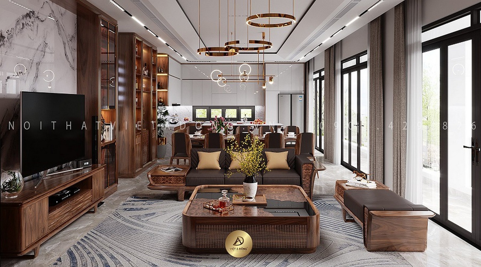 phòng khách nhà phố