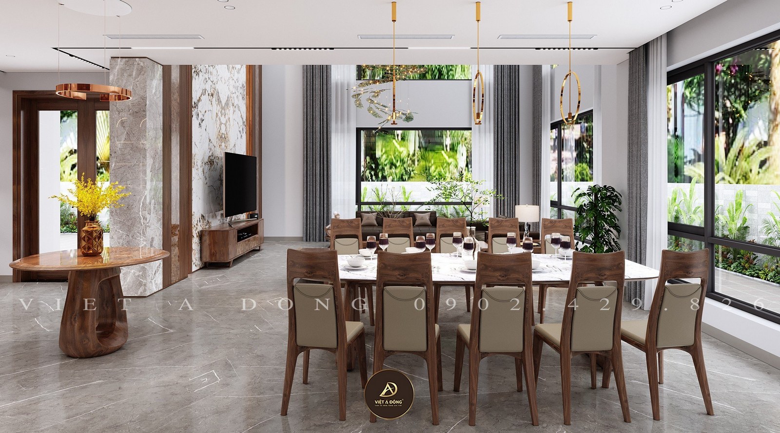 bàn ăn gỗ óc chó