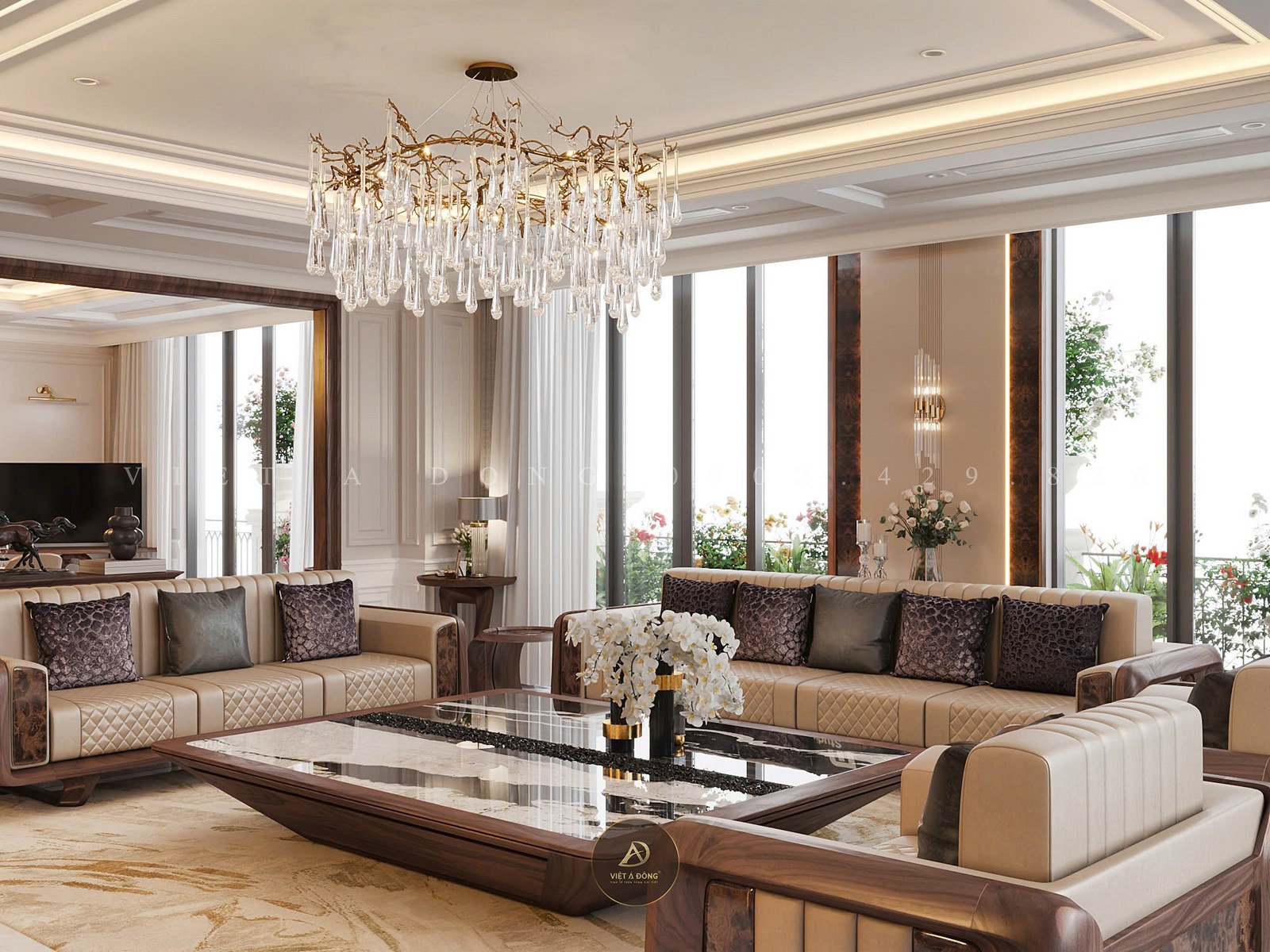 vẻ đẹp sang trọng của nội thất gỗ óc chó