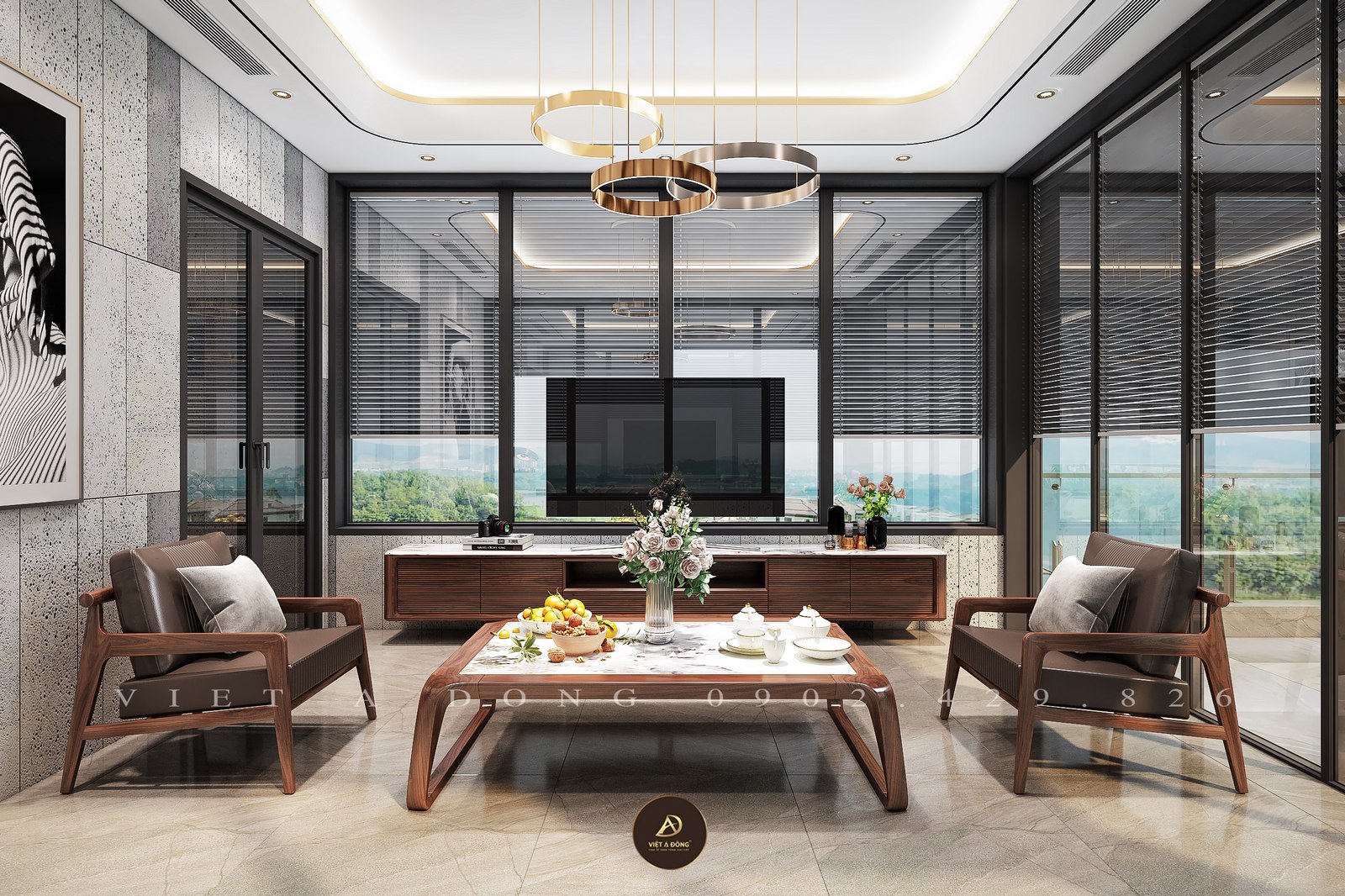 bàn trà gỗ óc chó