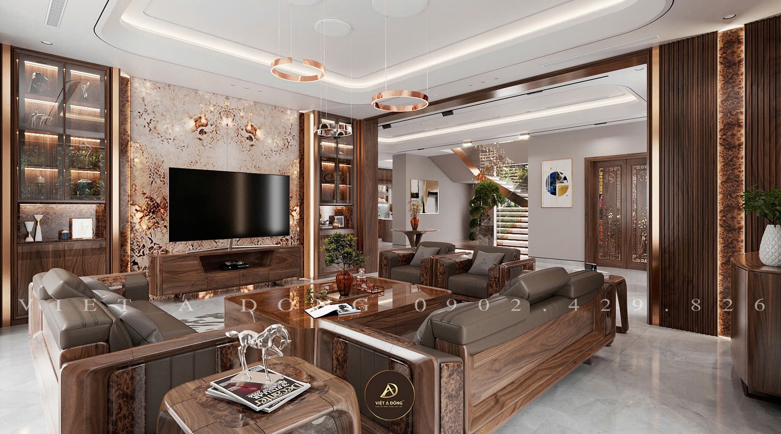 cách bố trí kệ tivi hợp lý