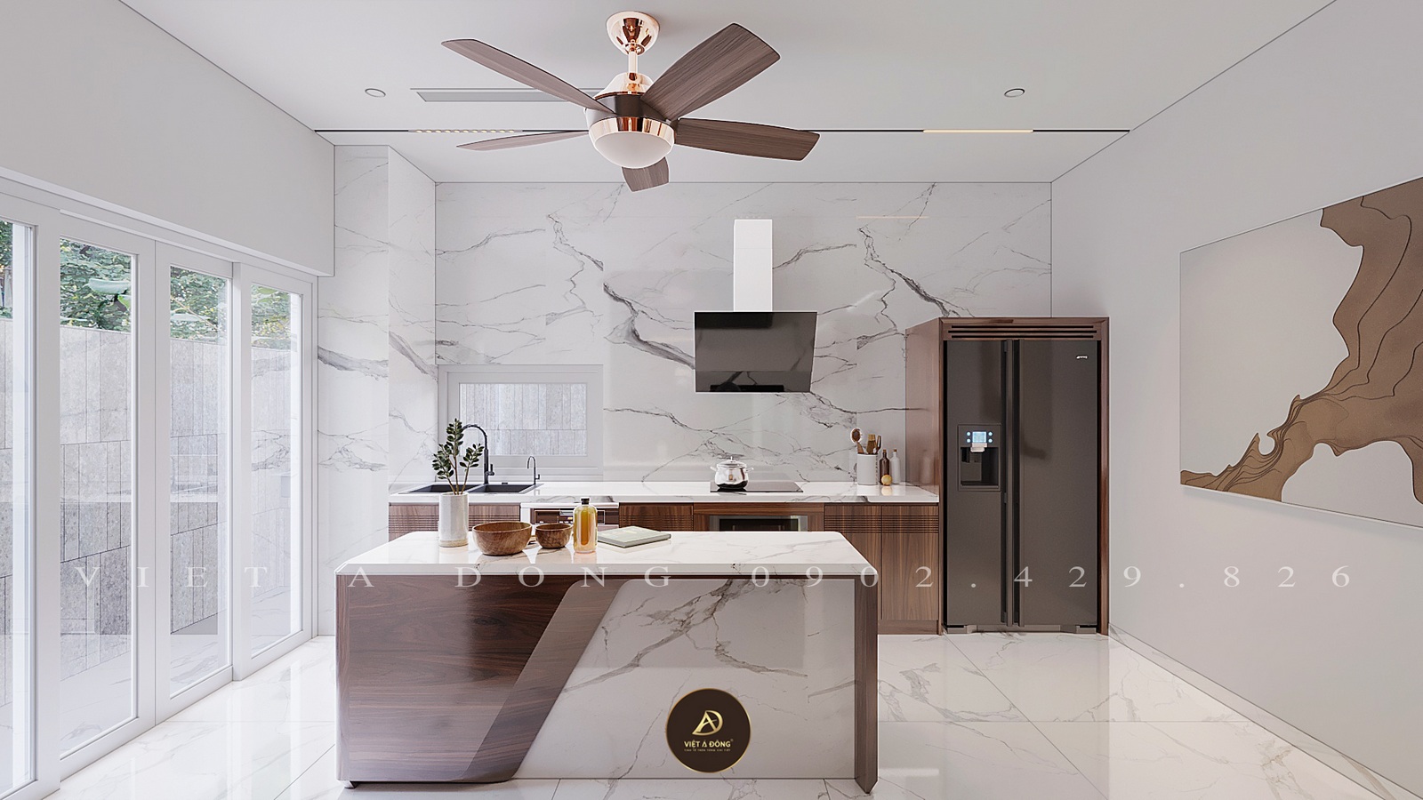 bố trí bếp hợp lý