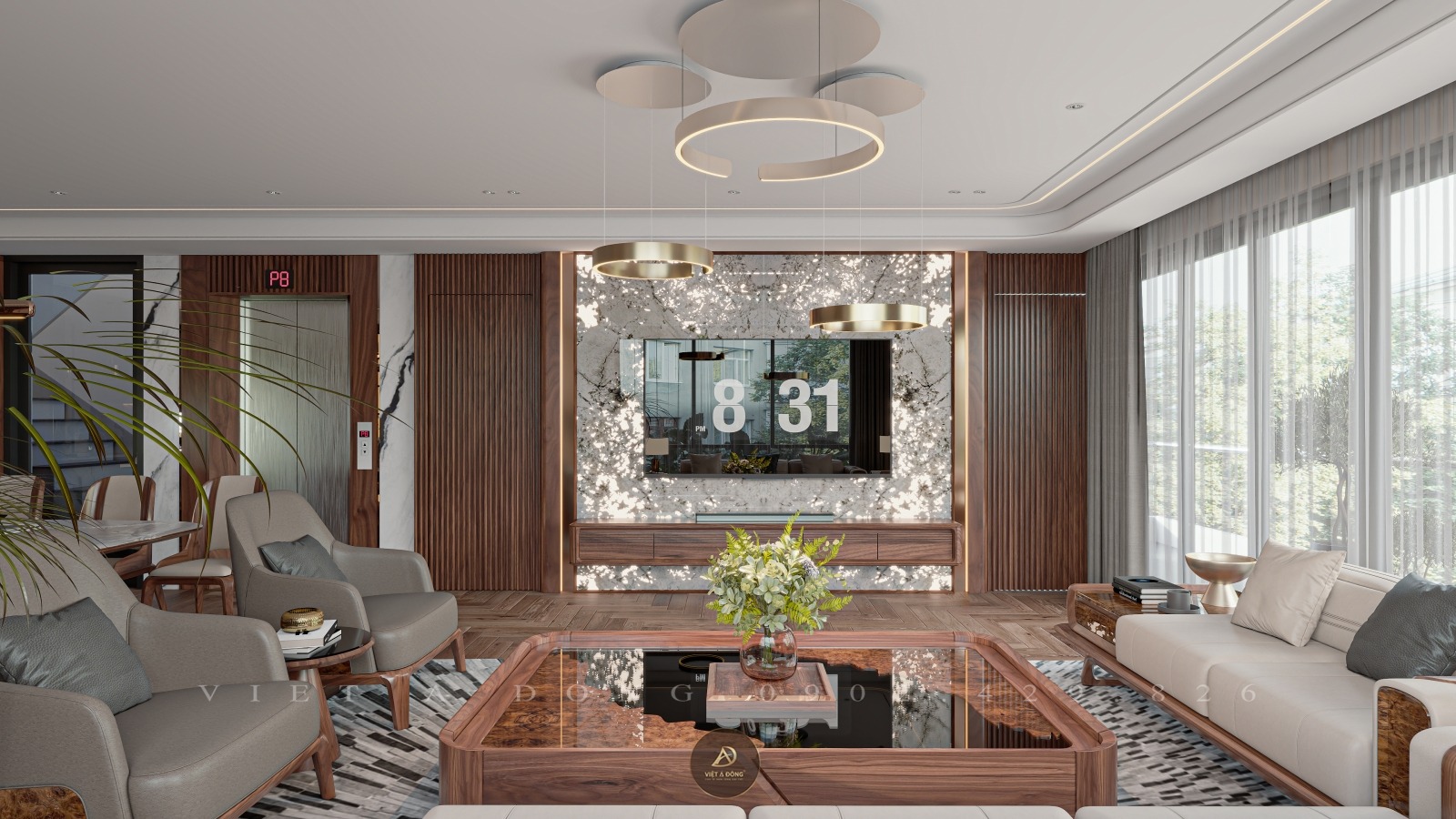 kệ tivi gỗ óc chó