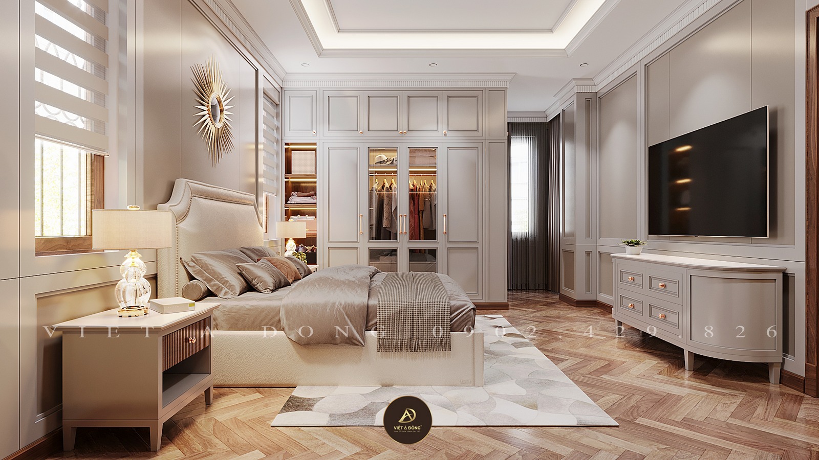 đặt giường hợp phong thủy