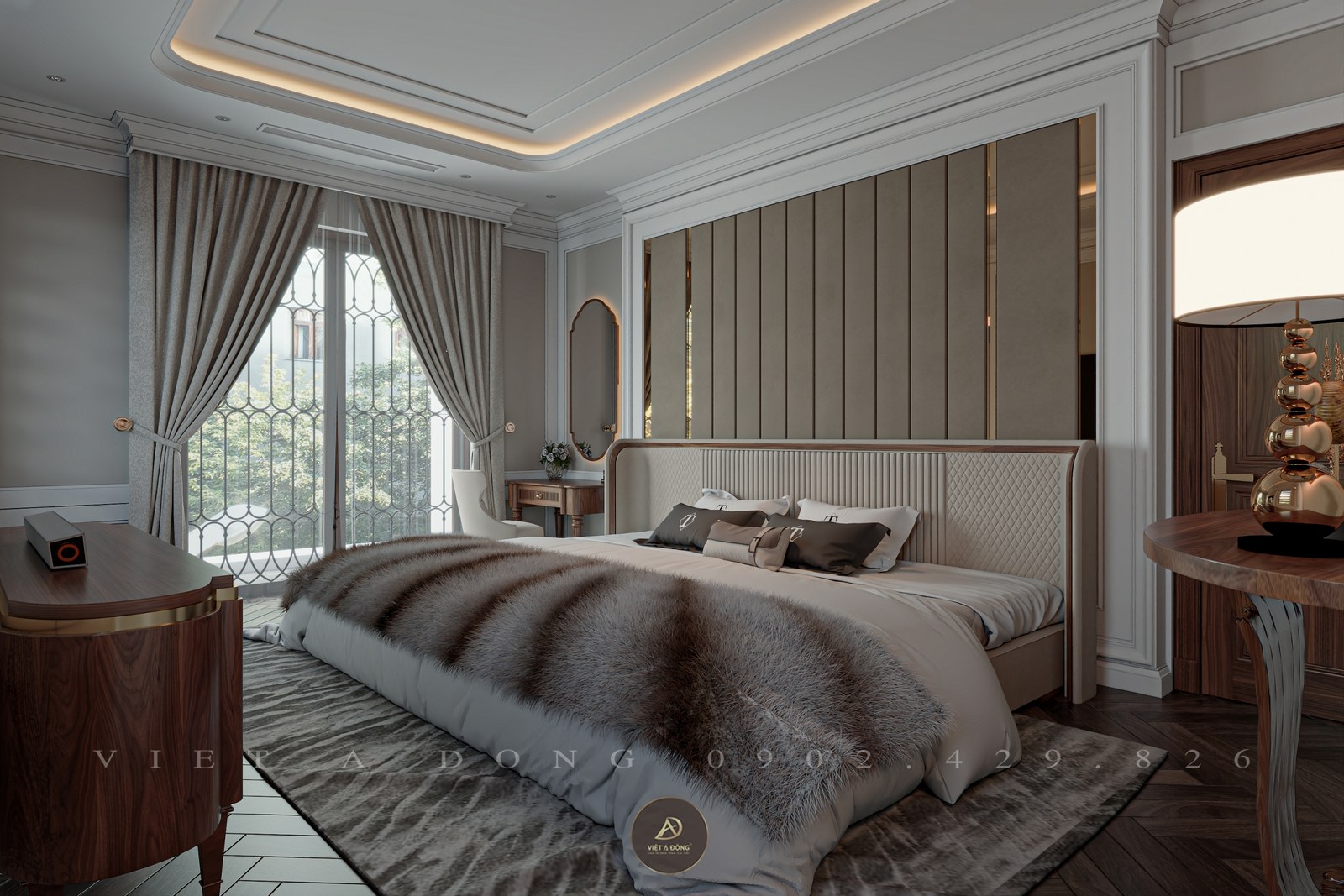 phòng ngủ tân cổ điển