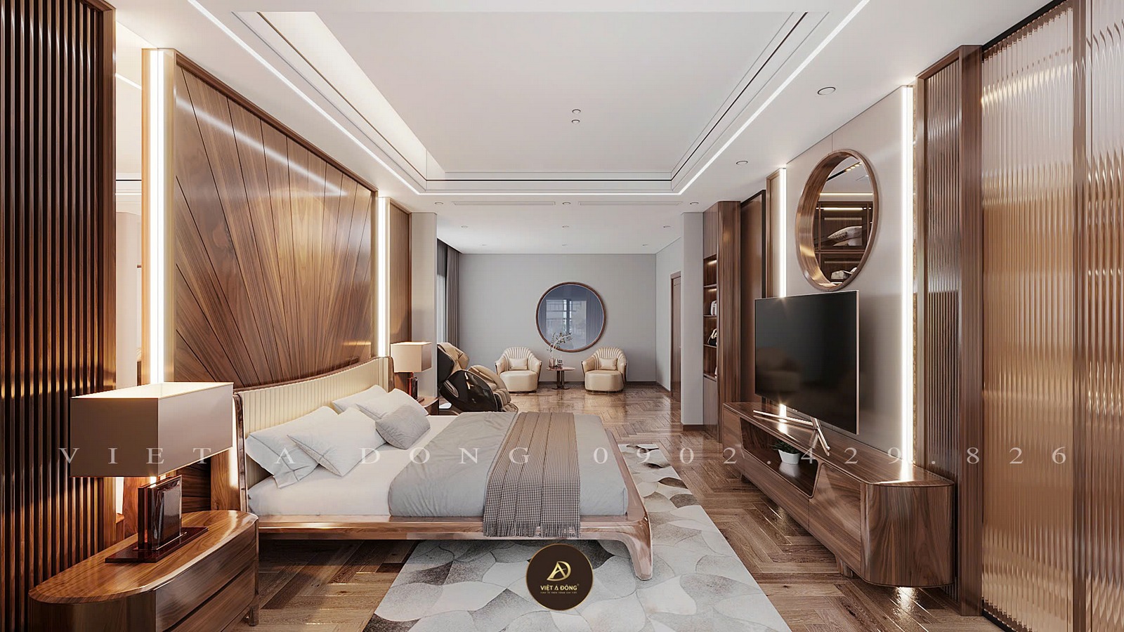 giường ngủ gỗ óc chó