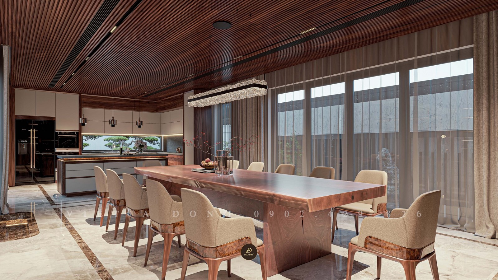 bộ bàn ăn gỗ óc chó