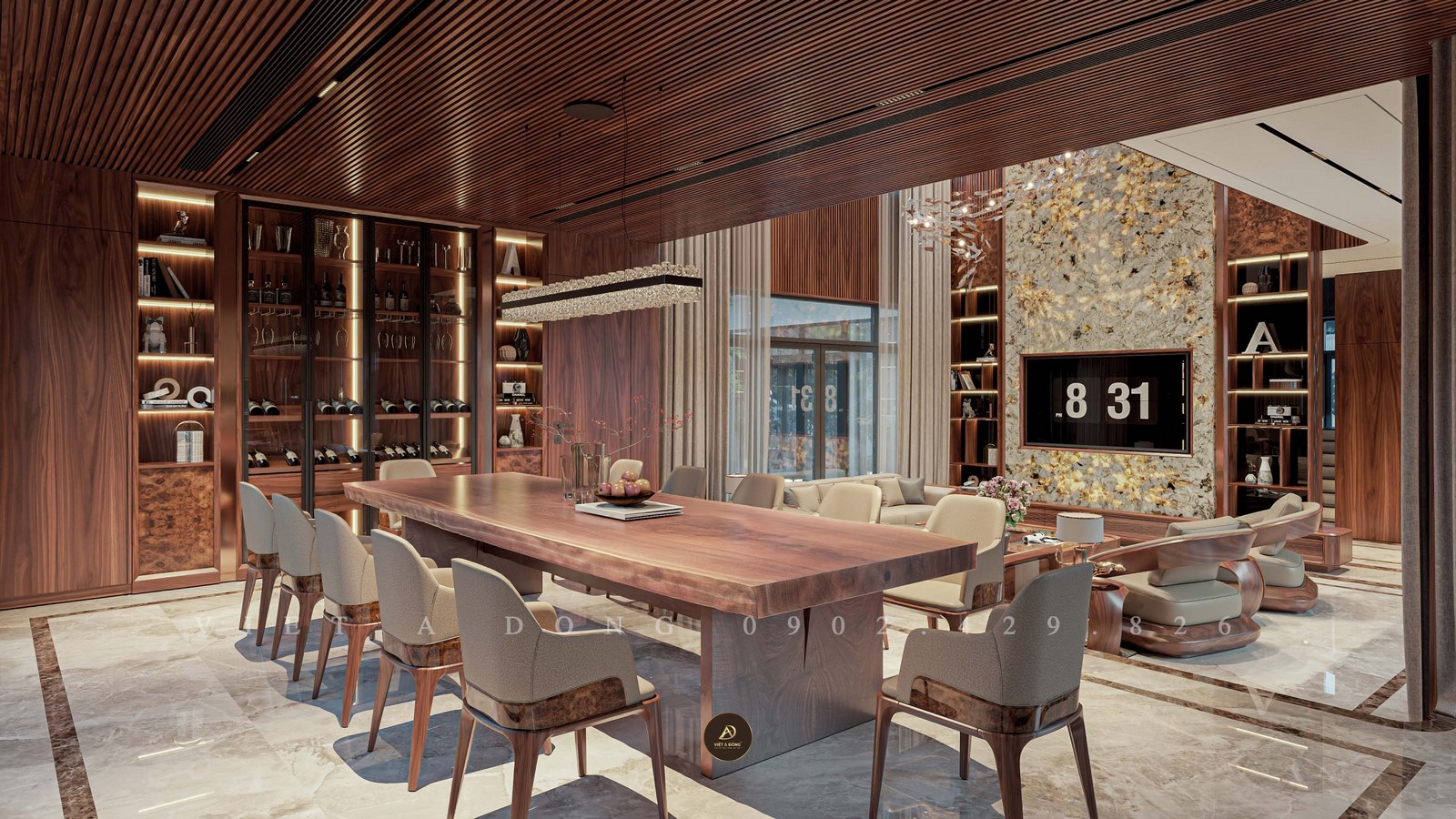 phòng bếp biệt thự