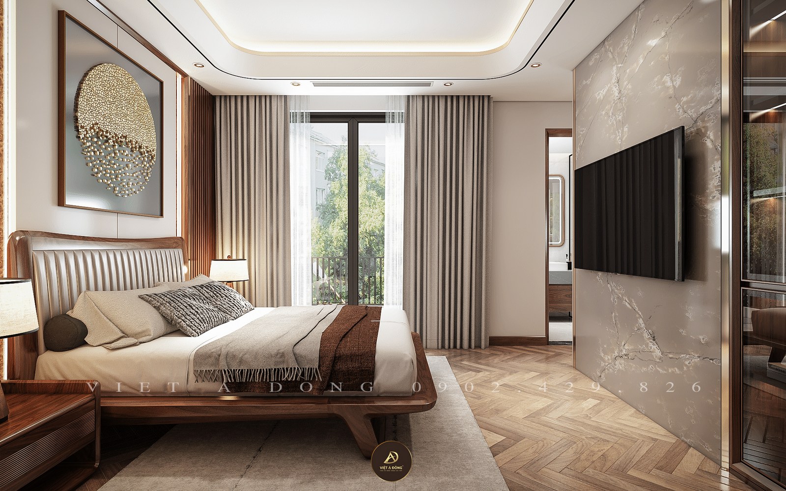 giường ngủ gỗ óc chó