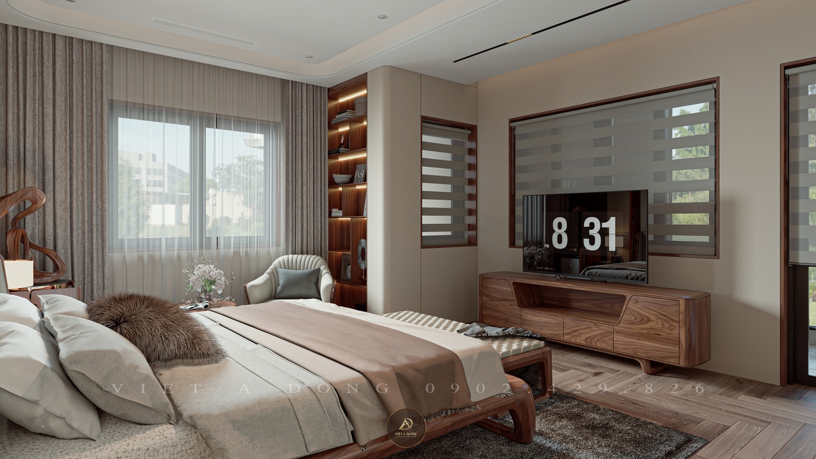 kệ tivi gỗ óc chó