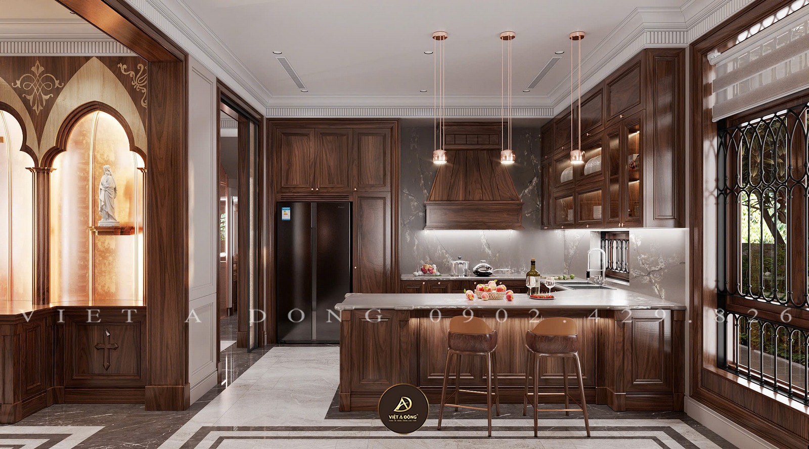 phòng bếp tân cổ điển