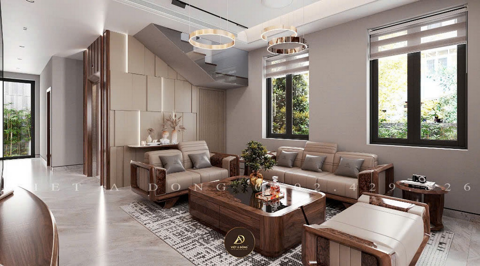 lợi ích khi lựa chọn sofa gỗ óc chó và bàn trà