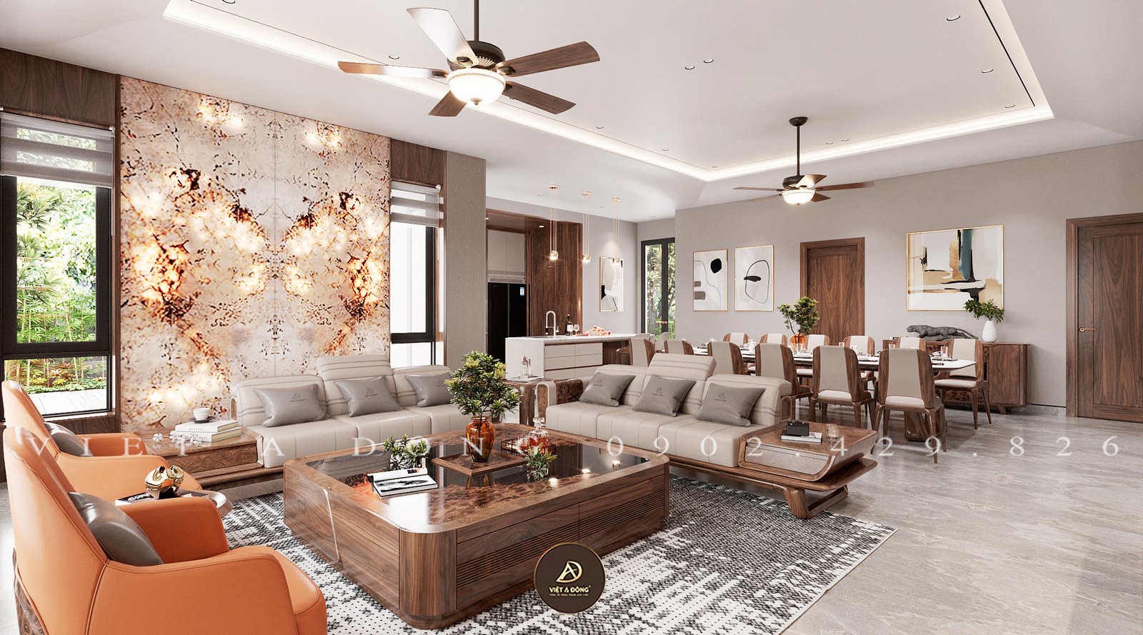 bàn trà gỗ óc chó