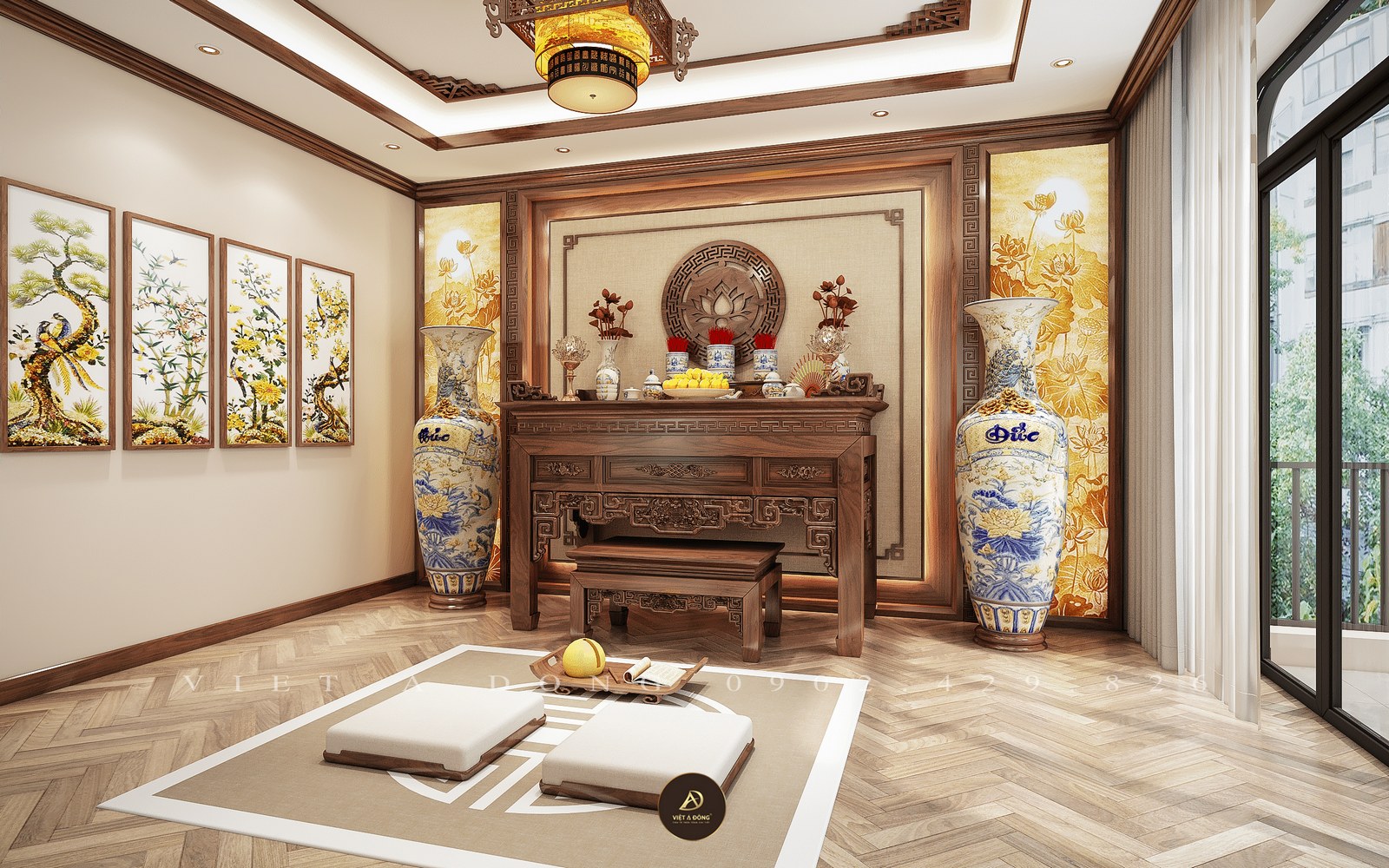 ban thờ gỗ óc chó