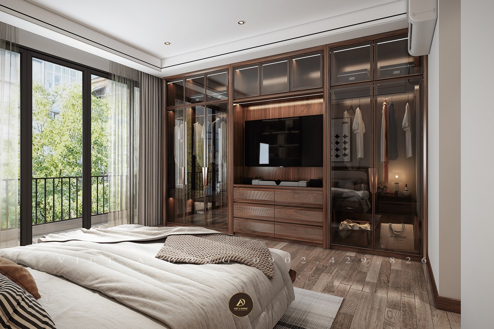 tủ quần áo với thiết kế sang trọng