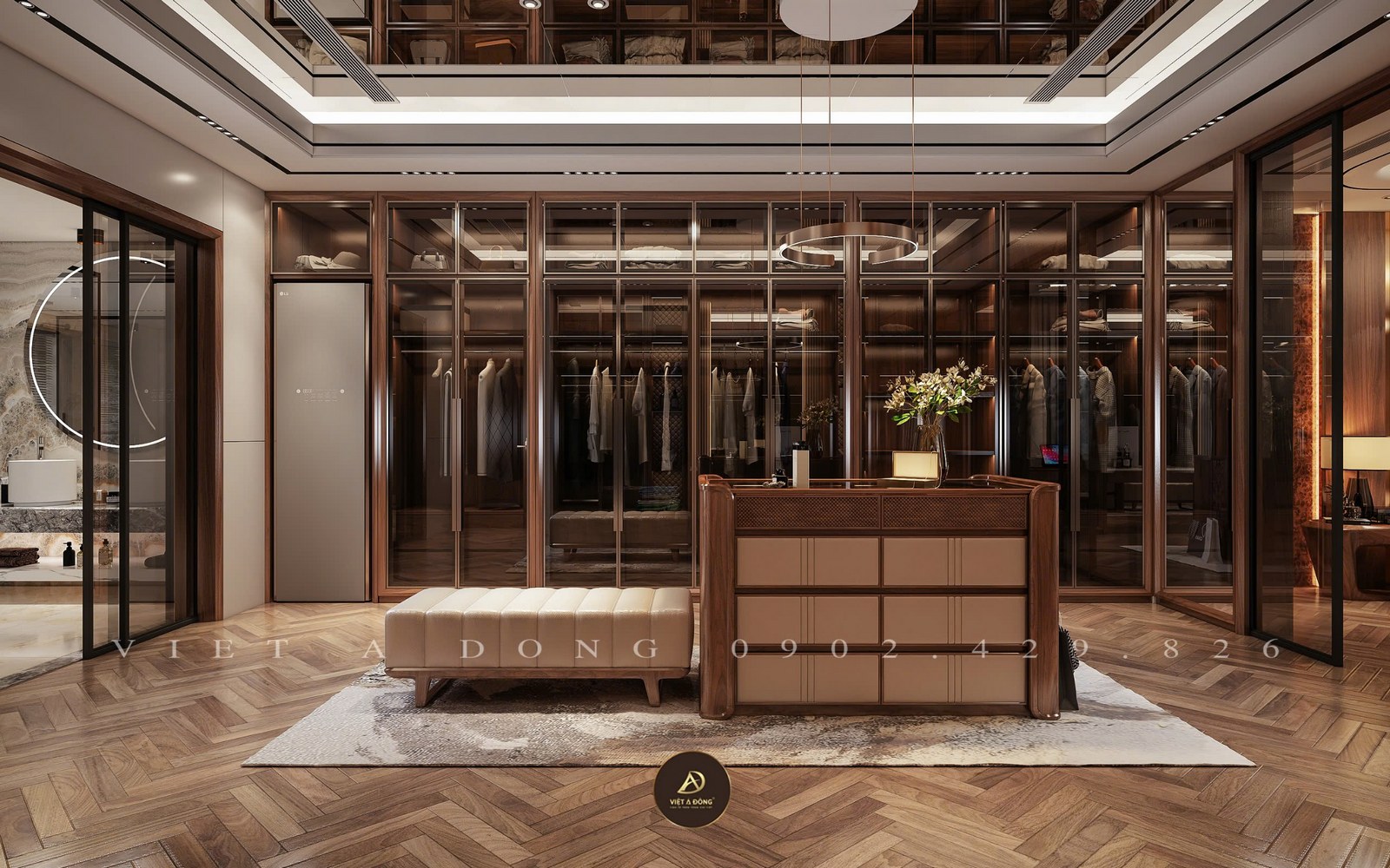 tủ quần áo gỗ óc chó