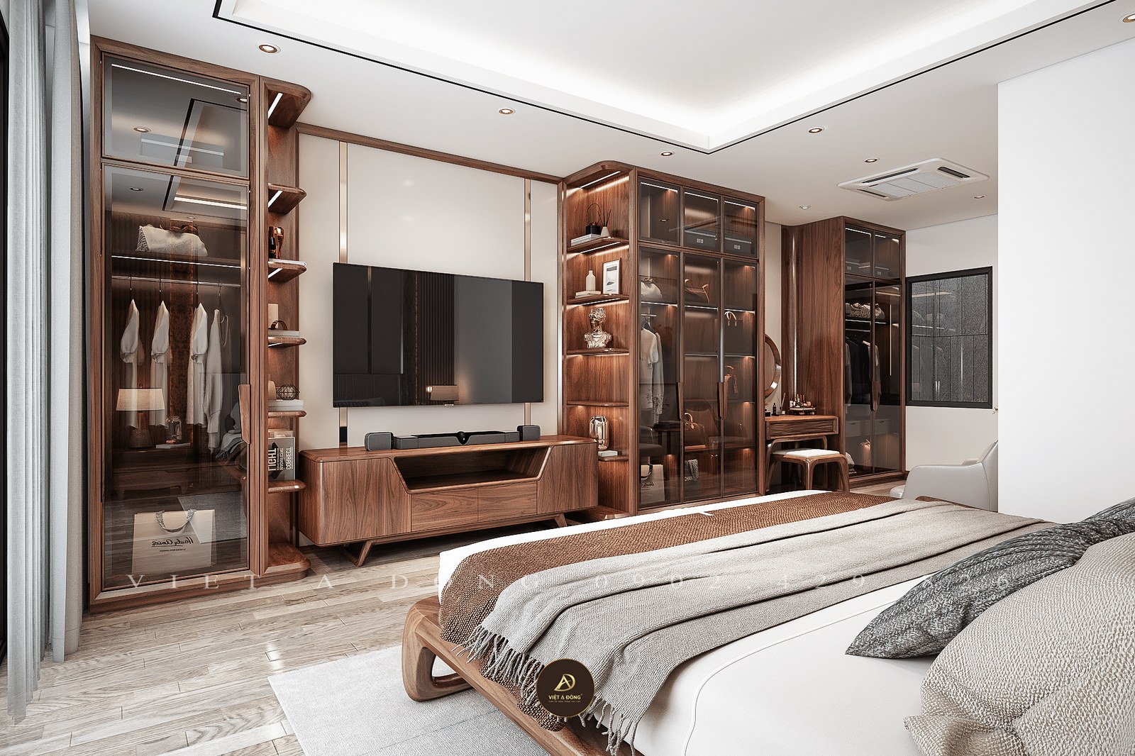 sự đồng điệu giữa tủ quần áo và không gian