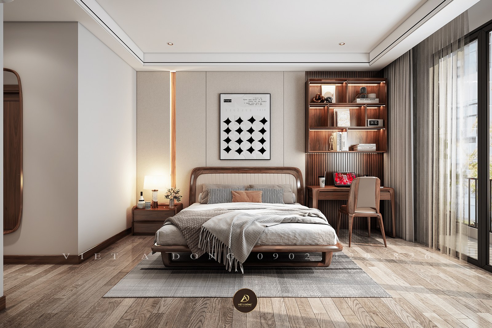 sự kết hợp các gam màu ấm