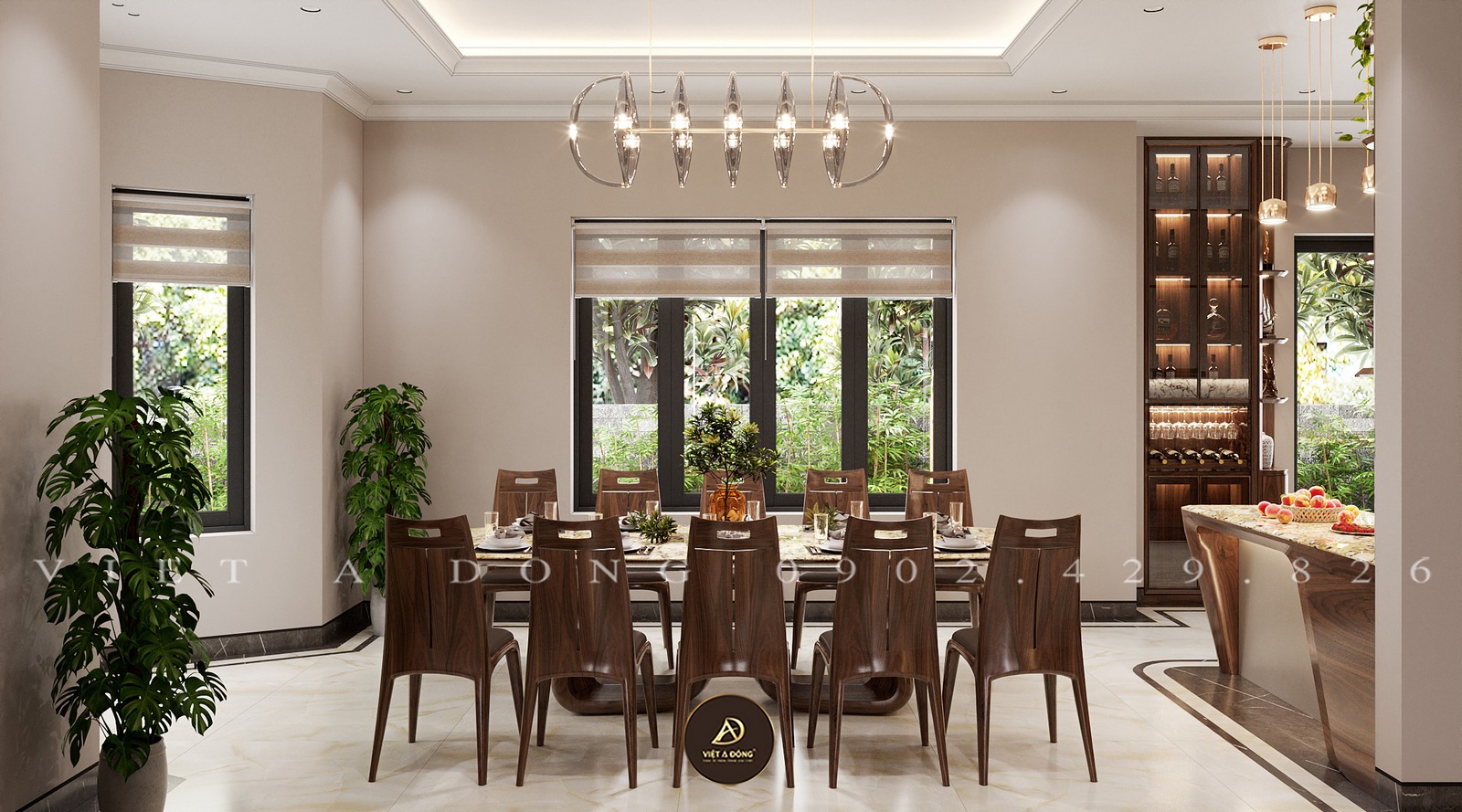 bàn ăn gỗ óc chó