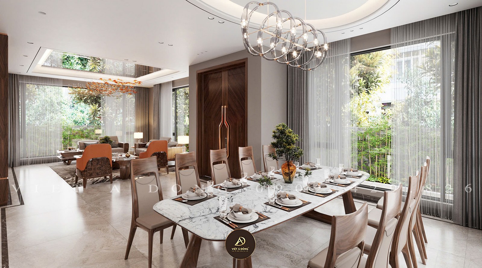 bàn ăn kết hợp các vật liệu khác